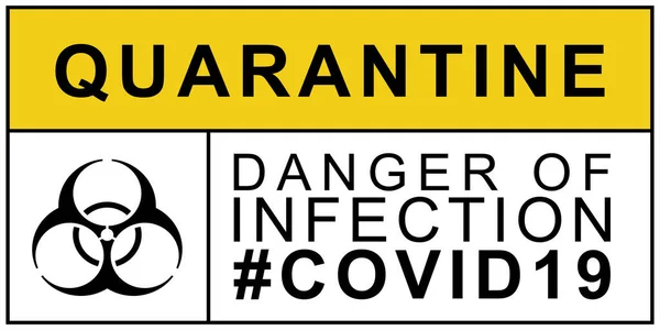 생물학적 위험 경고 격리 구역 감염의 위험성 COVID19. 생물학적 위험 경고 신호입니다. 입장 이 없다. 질병 예방, 통제 및 관리. 안전 표지. Eps 10. — 스톡 벡터