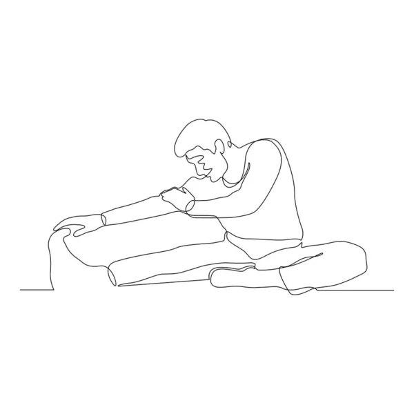 Standig Streckt Ein Linienrichter Die Beine Auf Den Boden Vektorillustration Modisch Grafik Stock Photo 324984654