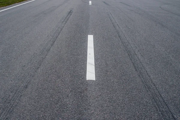 markings on the road close-up