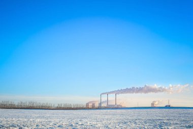 Bir arka plan üzerinde Boru Fabrikası