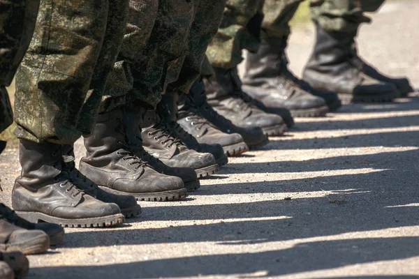 Soldados a pé patriota militar — Fotografia de Stock