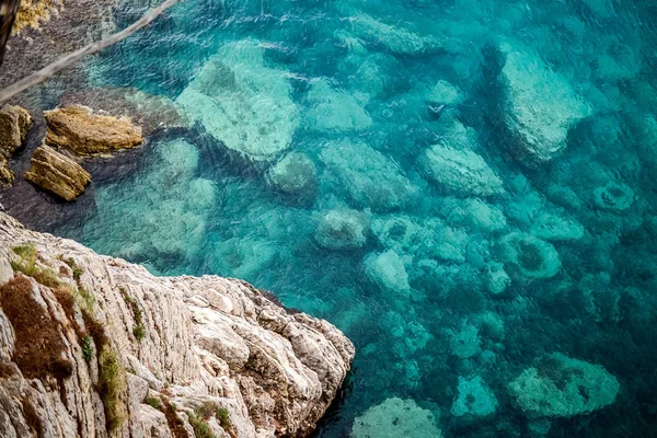 Havsutsikt Över Semesterorterna Petrovac Montenegro — Stockfoto