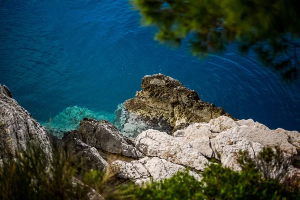 黑山Petrovac度假胜地的海景 — 图库照片