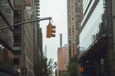 New York şehri Manhattan sokak yolu.