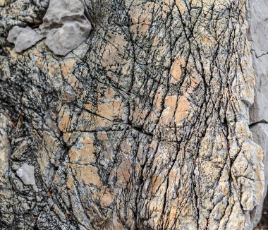 Taş ve kaya Karadağ doku