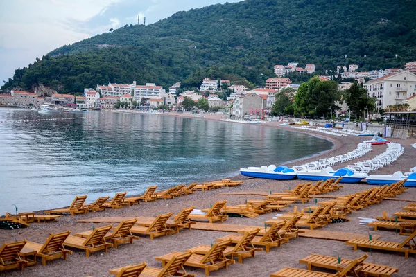 Chaise Lounges Playa Montenegro — Foto de Stock