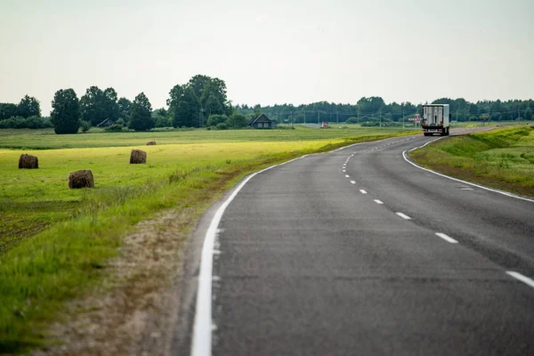 Landelijke Weg Route Vrachtwagen — Stockfoto