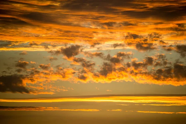 Röd Orange Himlen Moln Moln Moln — Stockfoto