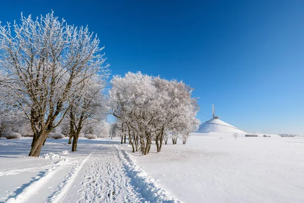 Complexul Memorial Pădurii Iarnă Dealul Gloriei — Fotografie, imagine de stoc