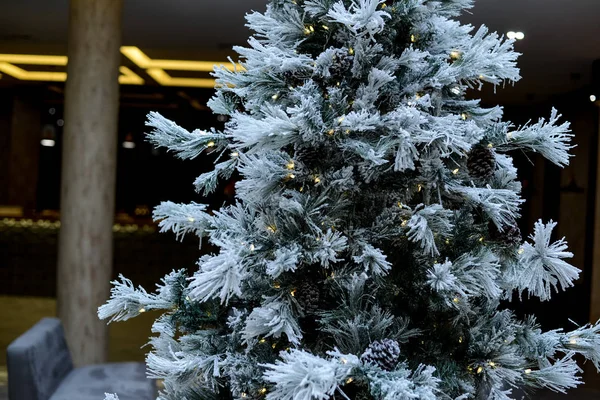 Decorazione Dell Albero Natale Interni Capodanno Durante Natale — Foto Stock