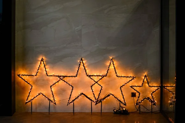 Stars Decor New Year Interior Christmas Stars — Stock Photo, Image