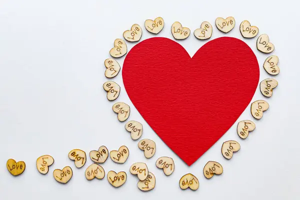 Die Dekoration Valentine Herz Komposition — Stockfoto