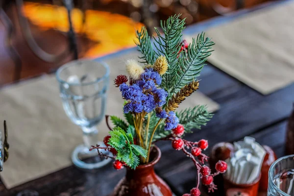 Decorative design a restaurant in the village — Stock Photo, Image