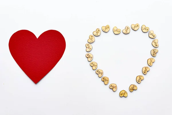 Dekoracja Valentine kompozycja serca — Zdjęcie stockowe