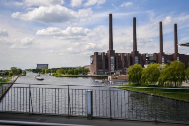 Eski Volkswagen Fabrikasına bakın. Wolfsburg, Almanya, 19 Mayıs 2016