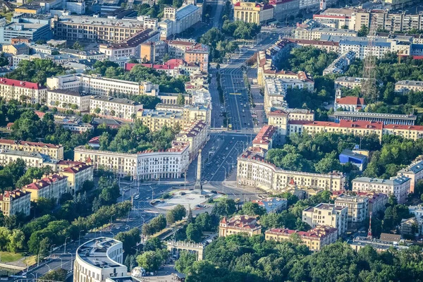 Minské panorama s balónem. Minsk. Bělorusko. - 18.07.2020 — Stock fotografie