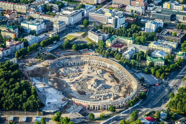 Minsker Stadtpanorama mit Ballon. Minsk. Weißrussland. - 18.07.2020 — Stockfoto