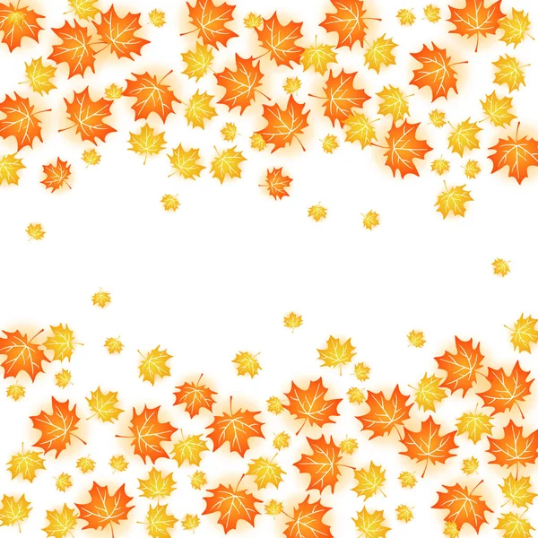 Autumn Background Illustration Vector Design Maple Leaf Fall White — Stock Vector