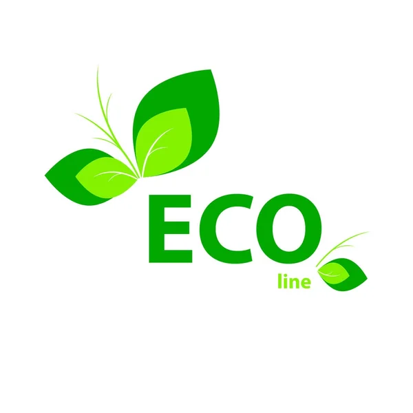 Eco Symbol Ikonę Ekologia Znak — Wektor stockowy