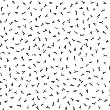 Onay işareti ile sorunsuz elle çizilmiş desen. Siyah ve beyaz renklerde vektör çizim