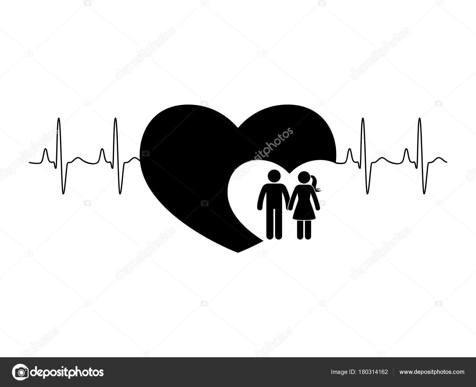 Para Rysunek Stick Mężczyzna Kobieta Miłości Chłopak