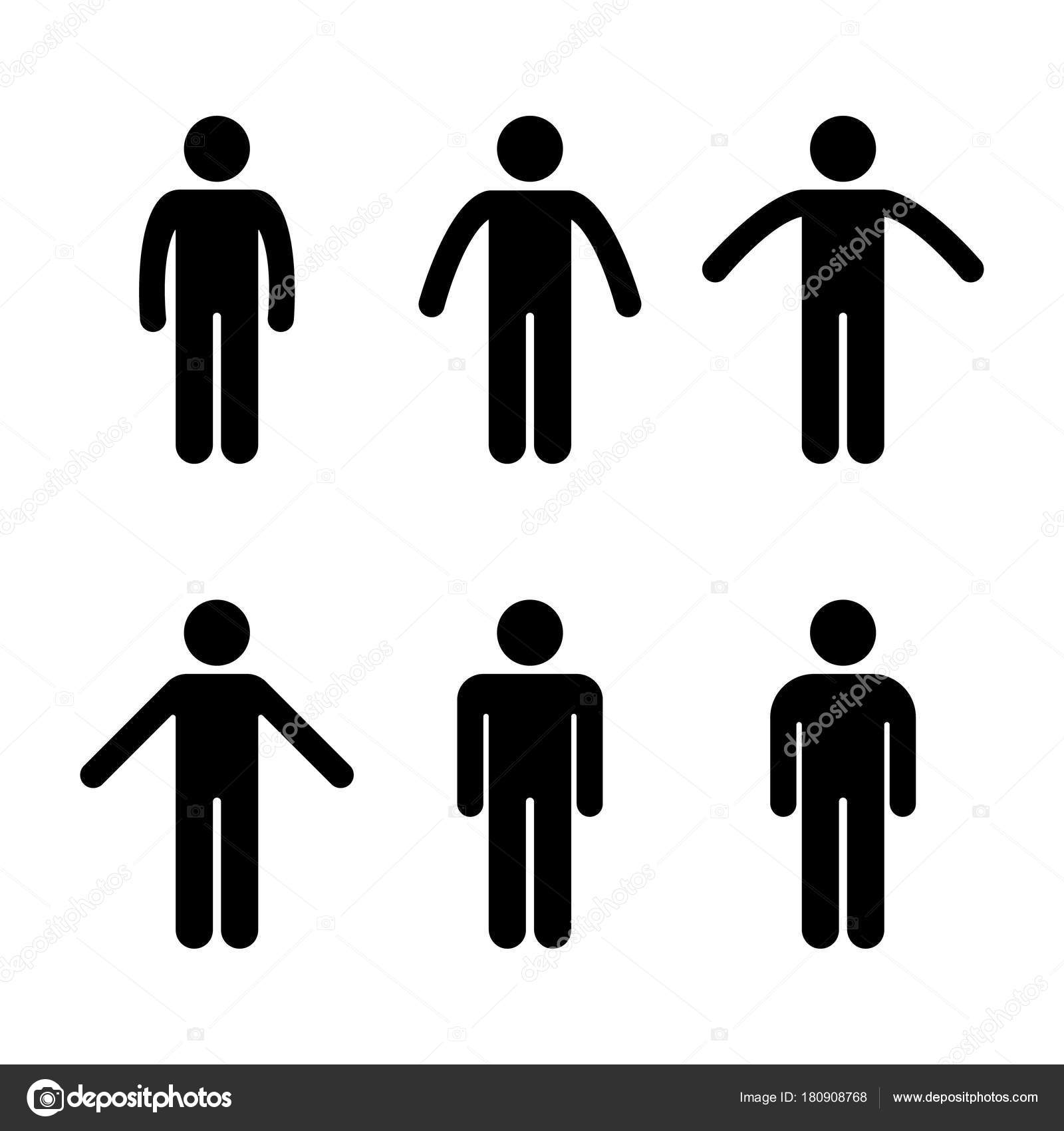 Stick figure in thinking posture. Stick man thinking about a solution to a  question. Vector illustration isolated on white Stock Vector