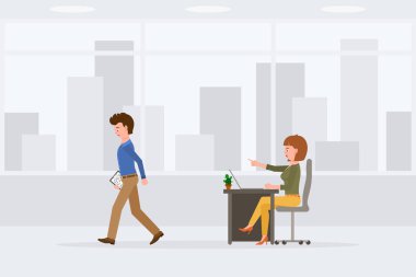 Angry, sad, desperate, upset man and woman vector illustration. Shouting, pointing finger, scolding, walking away office boy and girl cartoon character set on cityscape background vector Angry, sad, desperate, upset man and woman vector illustration. Shouting, pointing finger, scolding, walking away office boy and girl cartoon character set on cityscape background vector