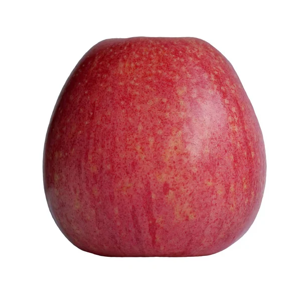 Lédús piros érett ízletes alma. Fehér háttér elkülönítése — Stock Fotó