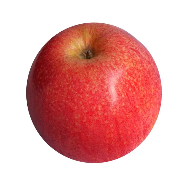 赤いジューシーな完熟のおいしいりんご。ホワイト バック グラウンド分離 — ストック写真