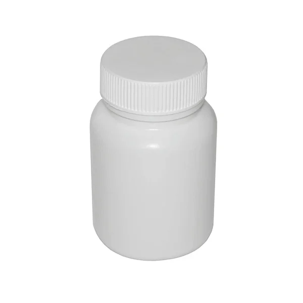 Şişe. Ambalaj tabletler, Vitaminler için. İzole.