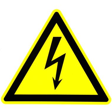 Warning of danger. Electricity. Yellow background. clipart