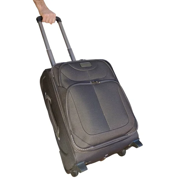 Hnědý kufr pro cestování — Stock fotografie