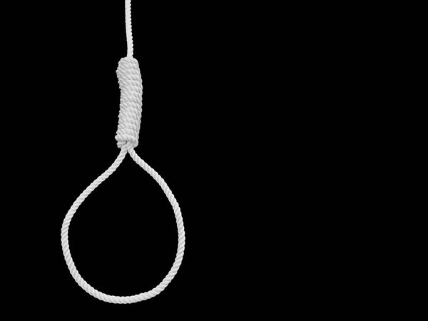 white loop black background