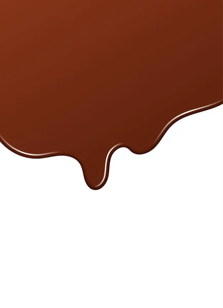 Melted Chocolate Syrup Sweet Design Vector Illustration — Stock Vector