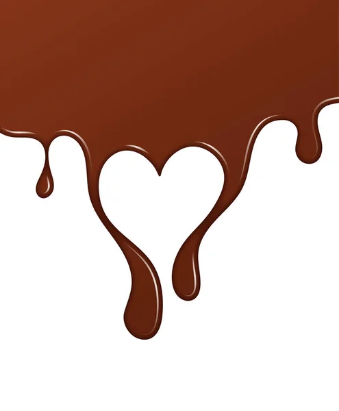 Jarabe Chocolate Derretido Dulce Diseño Ilustración Vectorial — Archivo Imágenes Vectoriales