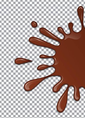 Eritilmiş çikolata şurubu. Tatlı tasarım. Vektör çizim.