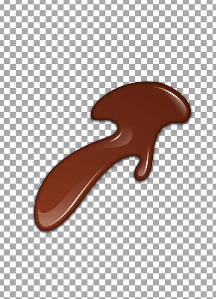 Melted Chocolate Syrup Sweet Design Vector Illustration — Stock Vector