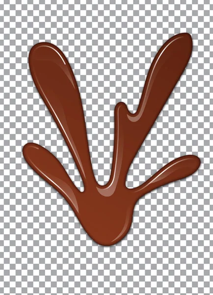 Xarope Chocolate Derretido Sweet Design Ilustração Vetorial —  Vetores de Stock