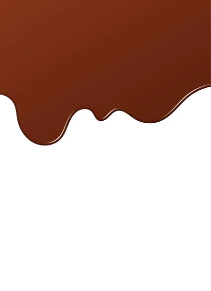 Melted Chocolate Syrup Sweet Design Vector Illustration — Stock Vector