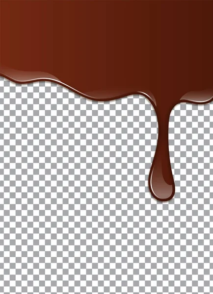 Smält Choklad Sirap Söt Design Vektorillustration — Stock vektor