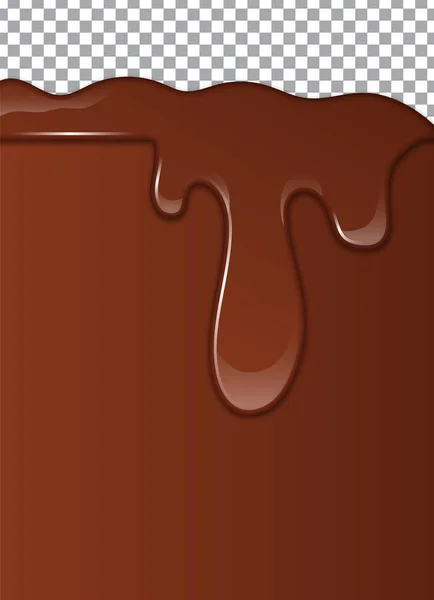 Jarabe Chocolate Derretido Dulce Diseño Ilustración Vectorial — Vector de stock