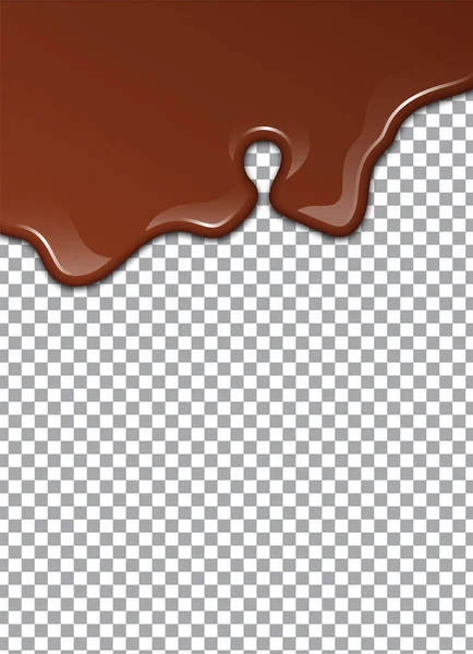 溶けたチョコレート シロップ 甘いデザイン ベクトル図 — ストックベクタ