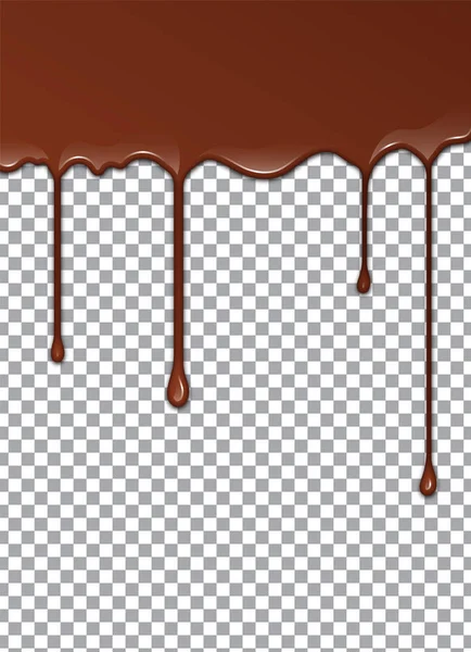 Jarabe Chocolate Derretido Dulce Diseño Ilustración Vectorial — Vector de stock