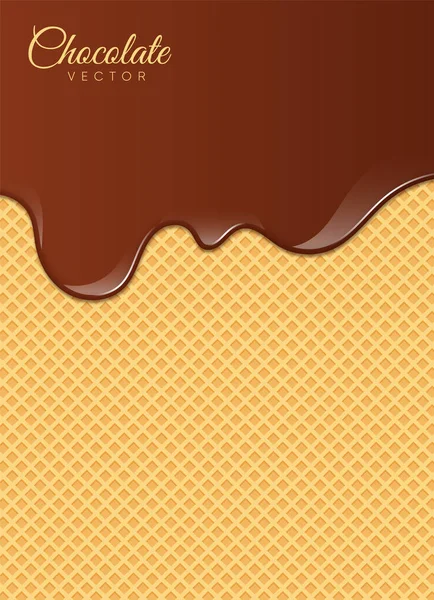 Sirop Chocolat Fondu Sweet Design Illustration Vectorielle — Image vectorielle