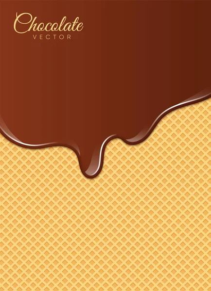 Jarabe Chocolate Derretido Dulce Diseño Ilustración Vectorial — Vector de stock