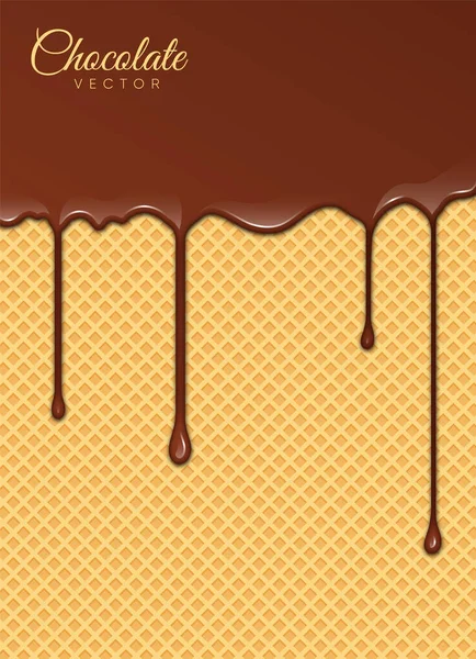 Sirop Chocolat Fondu Sweet Design Illustration Vectorielle — Image vectorielle