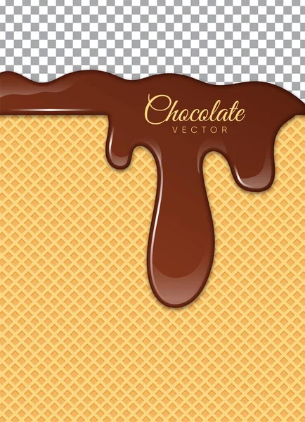Sirop Chocolat Fondu Sweet Design Illustration Vectorielle — Image vectorielle
