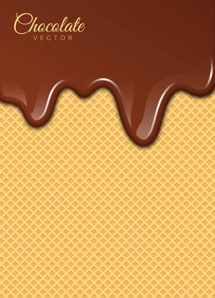 Sciroppo Cioccolato Fuso Dolce Design Illustrazione Vettoriale — Vettoriale Stock