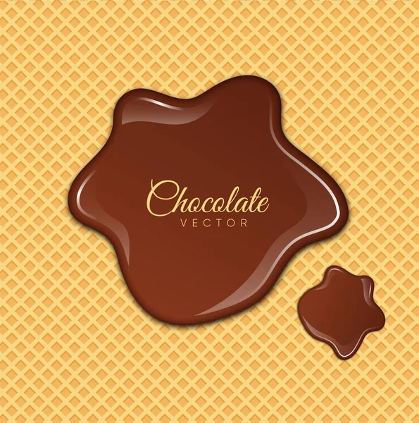 Jarabe Chocolate Derretido Dulce Diseño Ilustración Vectorial — Vector de stock