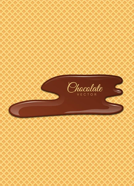 Xarope Chocolate Derretido Sweet Design Ilustração Vetorial — Vetor de Stock